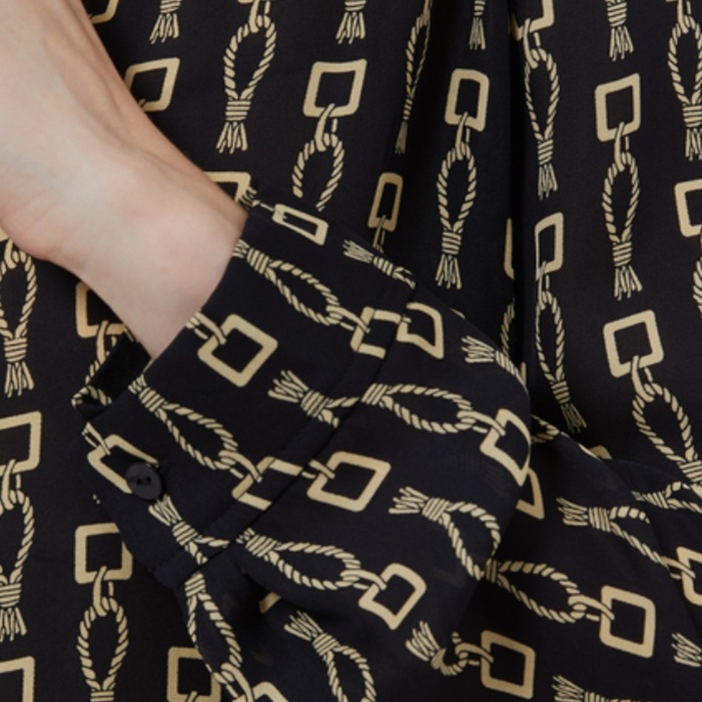 L'Agence 100% Silk Nina Keyring Blouse - Picture 5 of 14